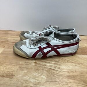 Vintage Onitsuka Tiger White and Red Sneakers